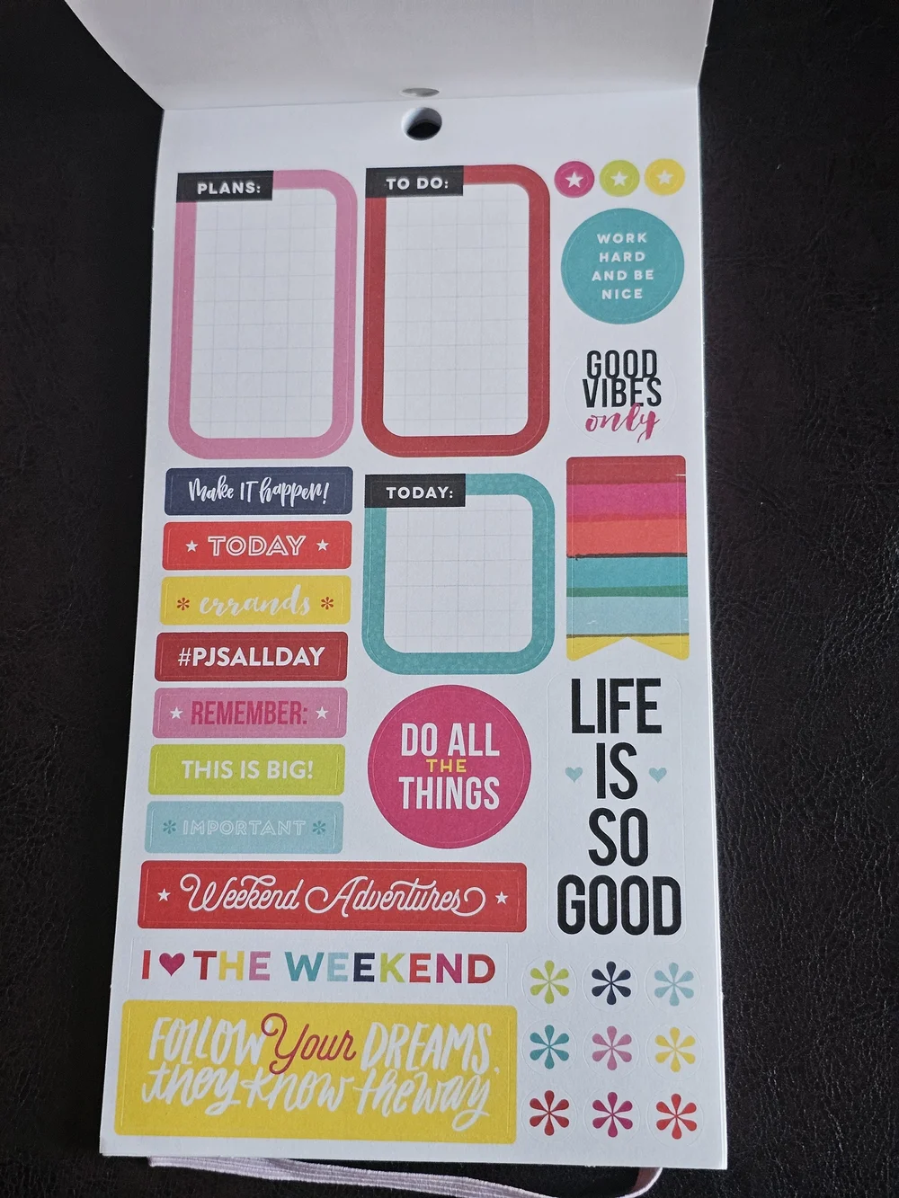 Happy Notes Spiral Notebook & Sticker Pack